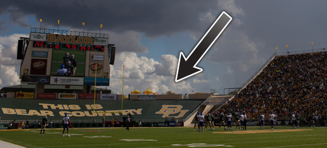 Seats Baylor couldn’t give away, 2012. Photo credit: Getty Images